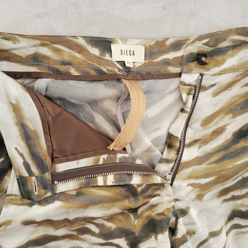 Diega Patrelo Silky Tiger Print Camo Cargo Pants XS - Picture 5 of 13